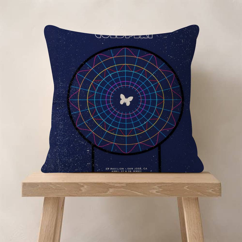 Band CColdplay Moon Music  Cushion Cover Decorative Pillow Sofa Home Decor case pillow cases