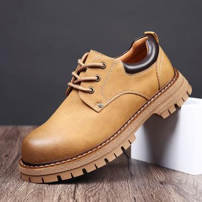 FashionHigh Quality Men's Leather Business Casual Leather Shoes Fashionable Men's Outdoor Anti Slip and Wear-resistant Workwear Shoes