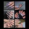 1pc Nail Art Stencil Mix Pack of 12 Designs, Paper-Free Finger Extension Crystal Nail Tips, Transparent Nail Film