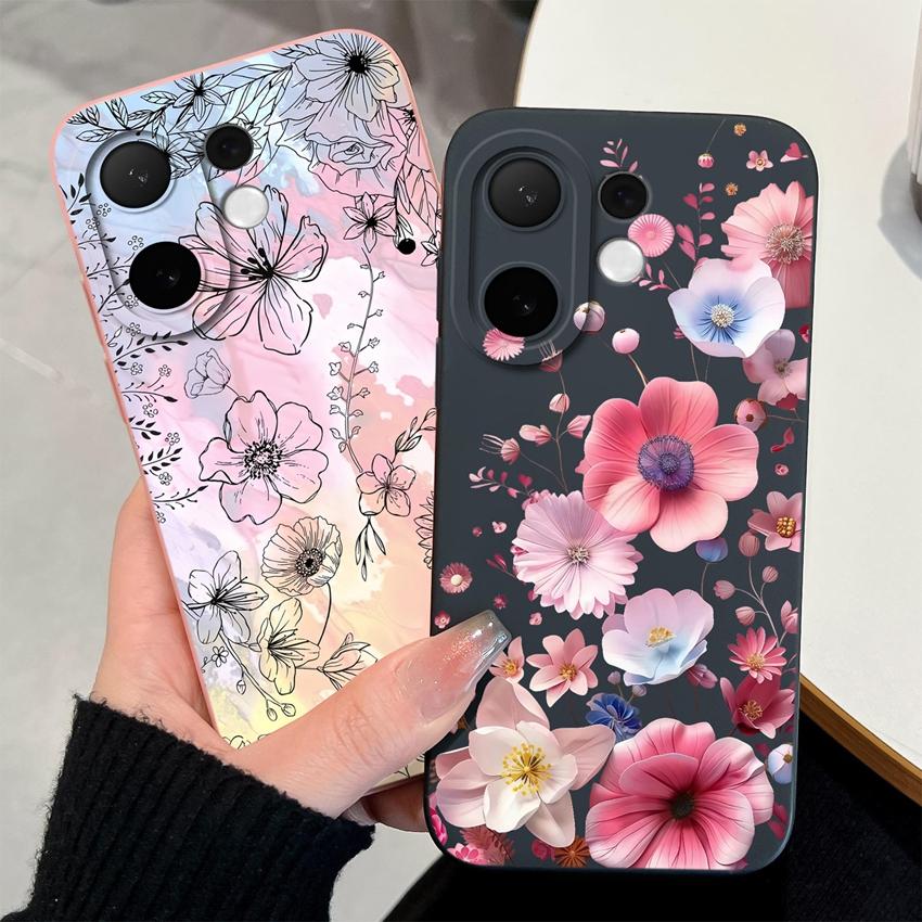 For Vivo V60 V50 V40 Lite V30 V20 SE V70 FE Phone Case Multicolor Hearts Full Protection Soft Smooth Liquid Silicone Housing For Vivo Shockproof Shell