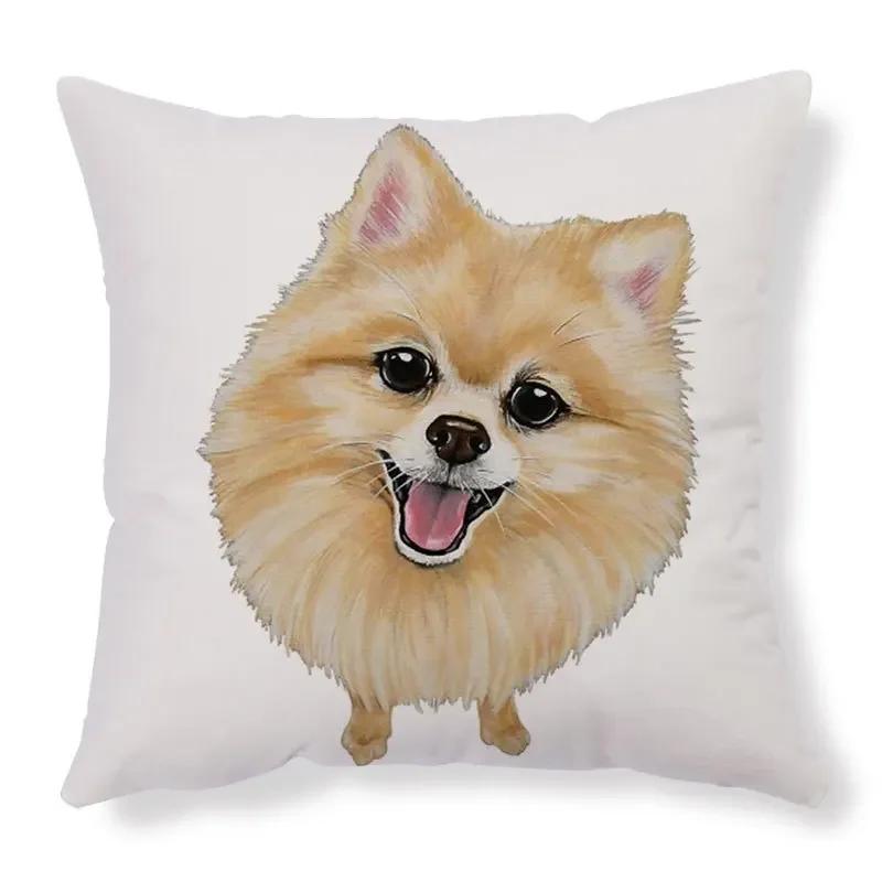 

Милая наволочка с рисунком собаки, для дома, гостиной, дивана, офиса, декорация, поясничная, декоративная подушка x 66x66cm