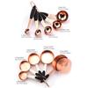 Rose Gold Stainless Steel Heavy Duty Baking Tool Sugar Scoop Measuring Cups Measuring Spoons Set