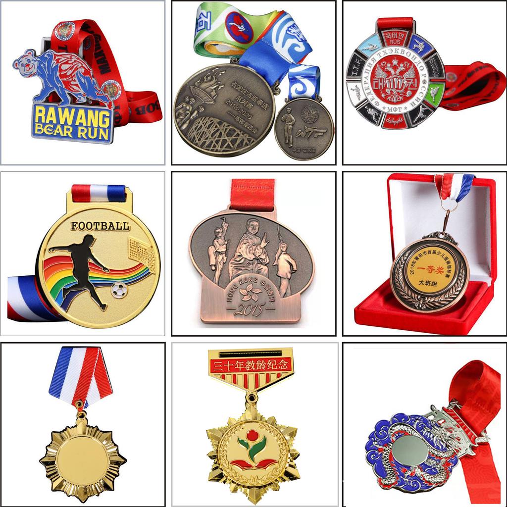 Custom medal football gold silver copper medals custom sports Metal medal with ribbons Medallions customization Pendant Gift