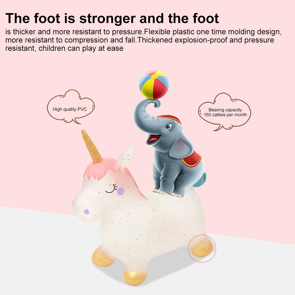 Kůň skákací nafukovací zvíře jízda na hračku s pumpou dárky pro děti, chlapci, dívky