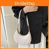 Simple Solid Color Croissant Shaped Women Casual Shoulder Bag For Daily Use