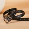 Women'S Belt Leather Fashion Pin Buckle Thin Belt Women'S Casual Decoration Women'S Belt 2.0Cm