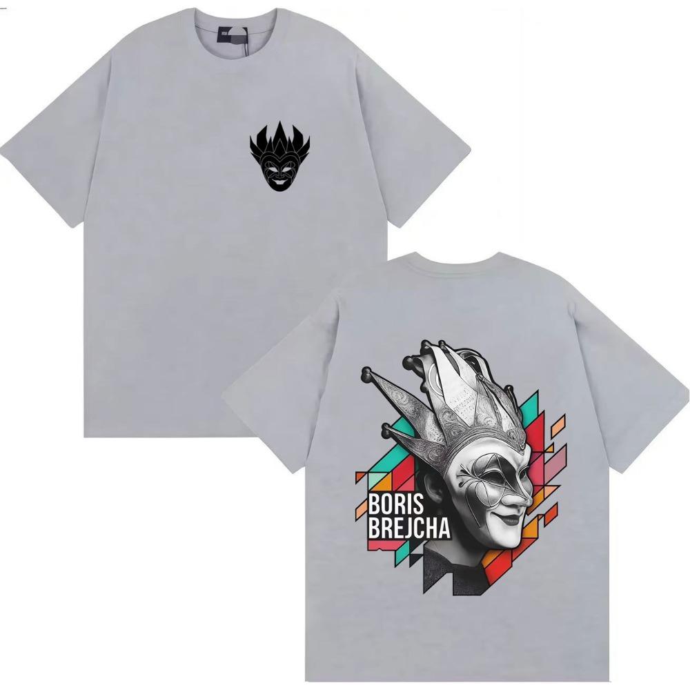Best-selling Boris Brejcha Electronic Music Men's and Women's Summer Pure Cotton 100% Printed T-shirt