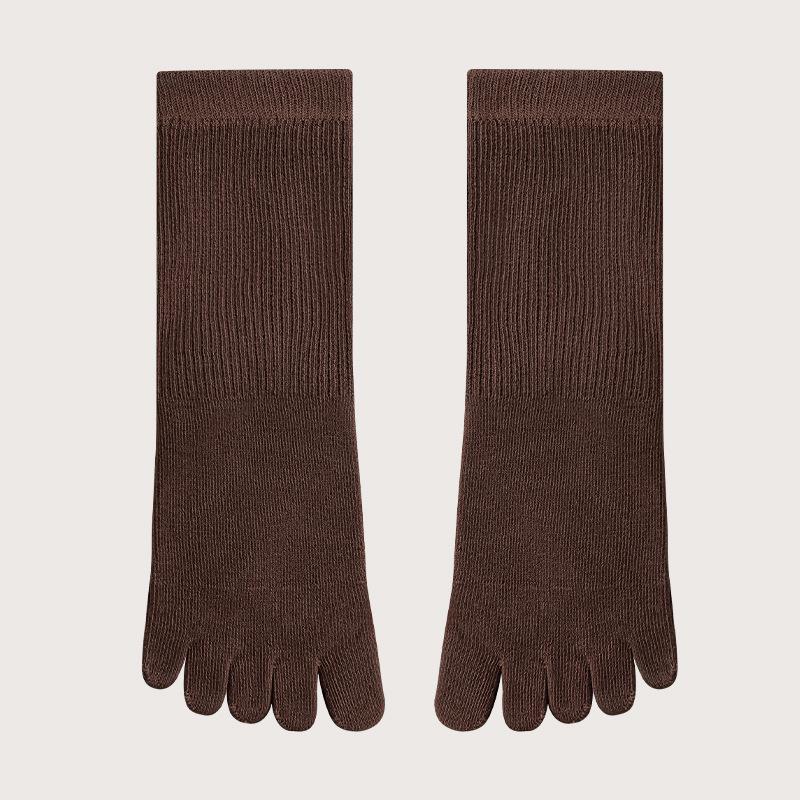 

Женские осенне-зимние пятипальцевые носки средней длины: Воздухопроницаемые, впитывающие пот, дезодорирующие, универсальные, с разделенным носком.