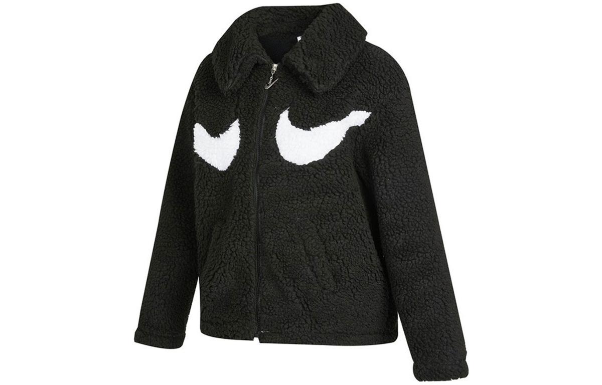 

Nike Swoosh Women ss Full Zip Jacket Asia Sizing Black/White DD5621-010 XS
