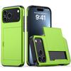 For iPhone 17 Pro Max Case with Card Holder TPU+PC Phone Back Cover