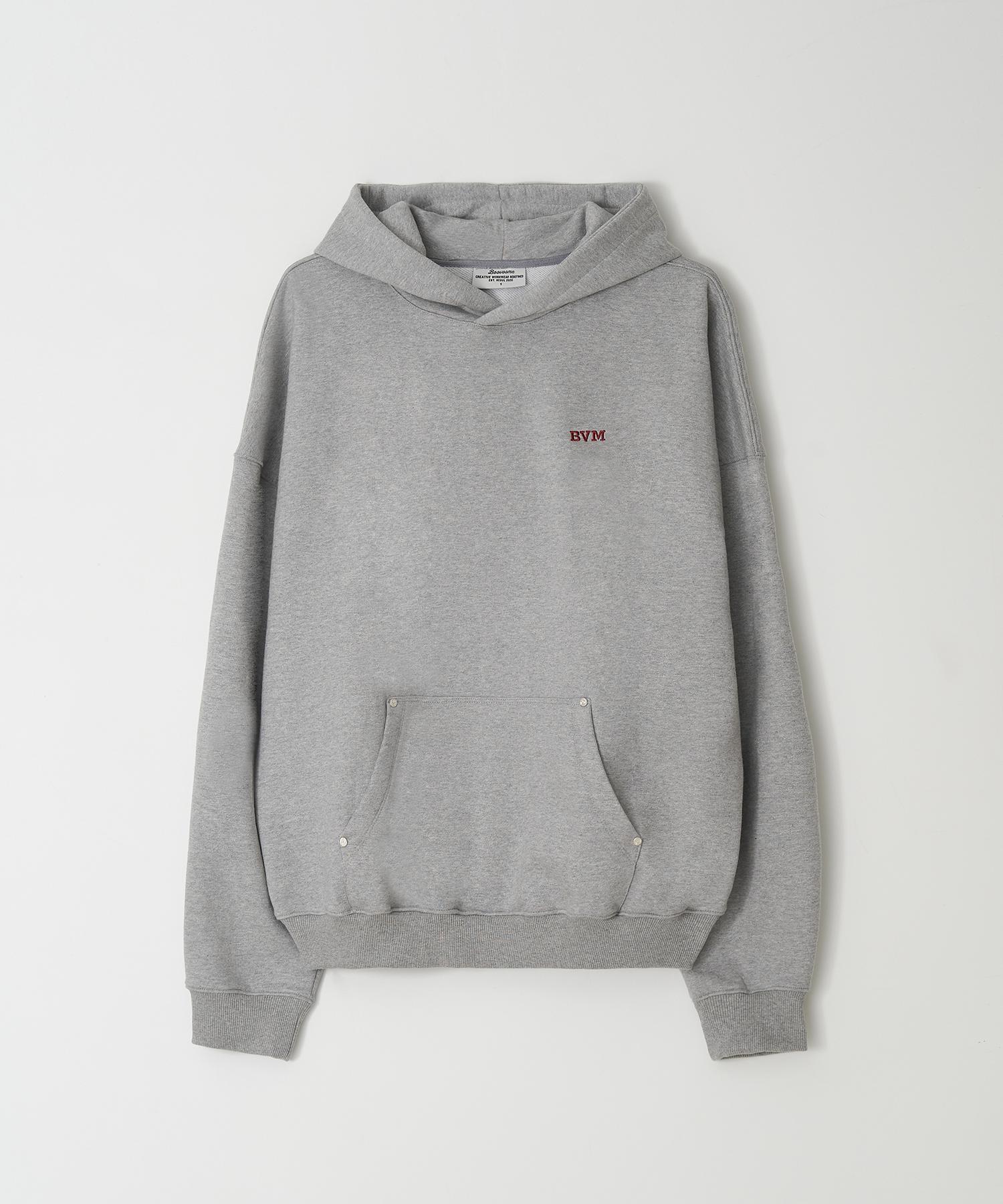 Buboom [Big Size] Western Oversized Heavy Sweat Hoodie Melange 1_Xl(105~115)