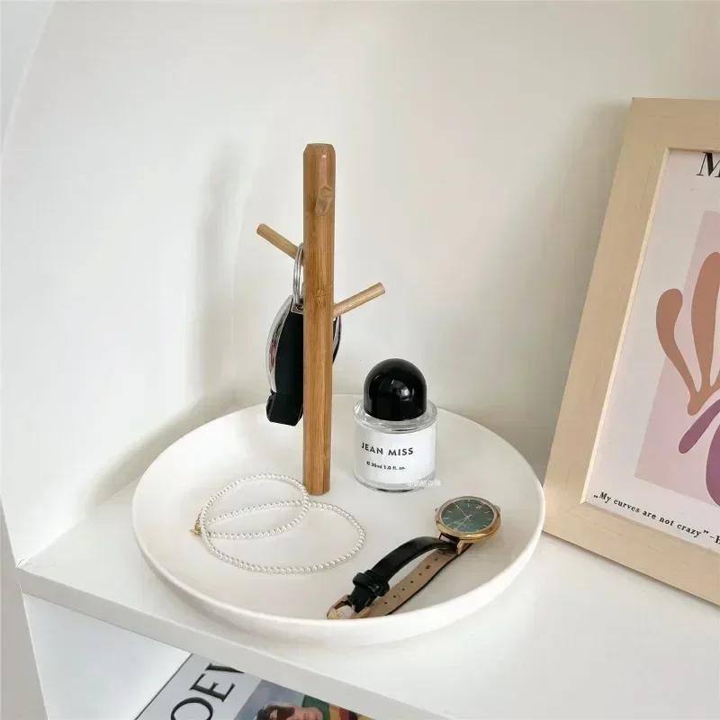 2025 Neu Nordisch Bambus Baumast Aufbewahrungstablett Wohnzimmer Schreibtisch Schlüsselanhänger Schmuck Ausstellungsrahmen