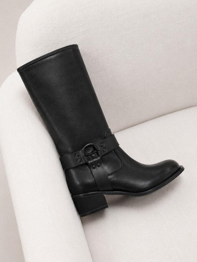 Reve By Reve Biker Long Boots Black [5.5Cm]