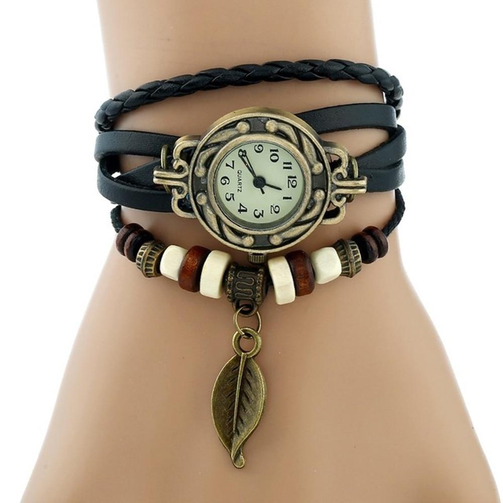 Orologi eleganti da donna alla moda, orologi da polso vintage per donna, cinturino in pelle, quadrante piccolo, orologio al quarzo da donna Montre Femme