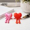 Love Heart Decoration Figurine with Articulated Legs 3D Printed Shape Statue Legs