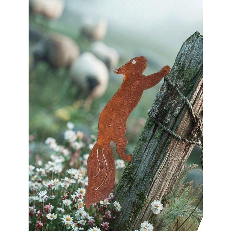 Vintage Gusseisen Baumstumpftisch mit Eichhörnchen-Ausschnitt Patio Gartendekor Geschenk