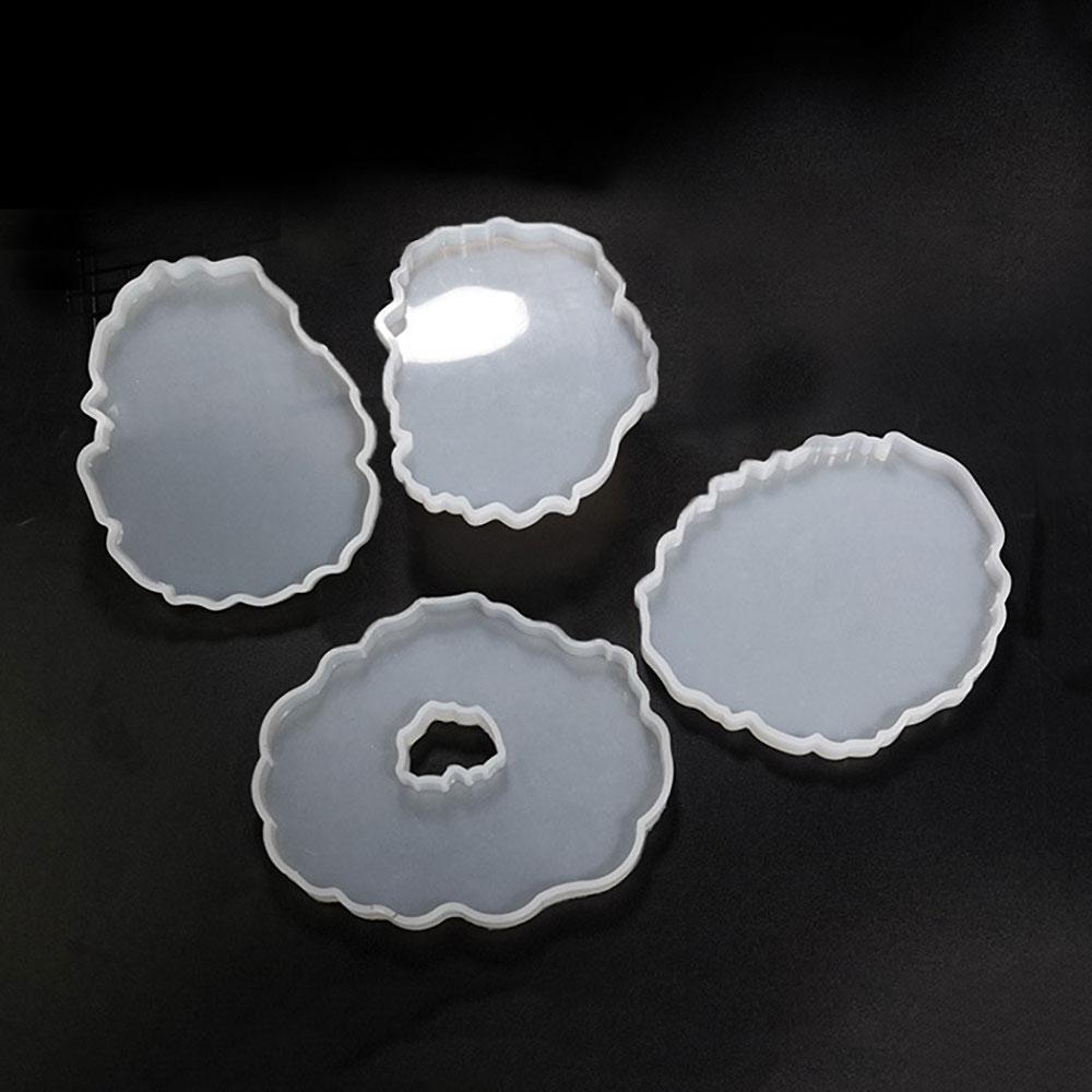 Silicone World DIY Coaster Resin Epoxy Mold Tea Coaster lrregular shape Resin Molds Silicone Wine Glass Coasters Epoxy Mould