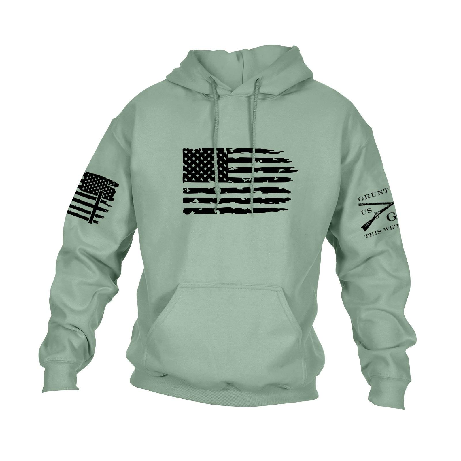 

Мужская повседневная свободная толстовка с капюшоном и длинным рукавом с принтом и карманами M