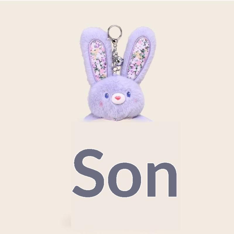 1Pcs Creative Ear Pulling Bunny Pendant 30Cm Cute Pull-Out Rabbit Plush Toy Keychain Bag Charm Decor Kids Stress Relief Gift
