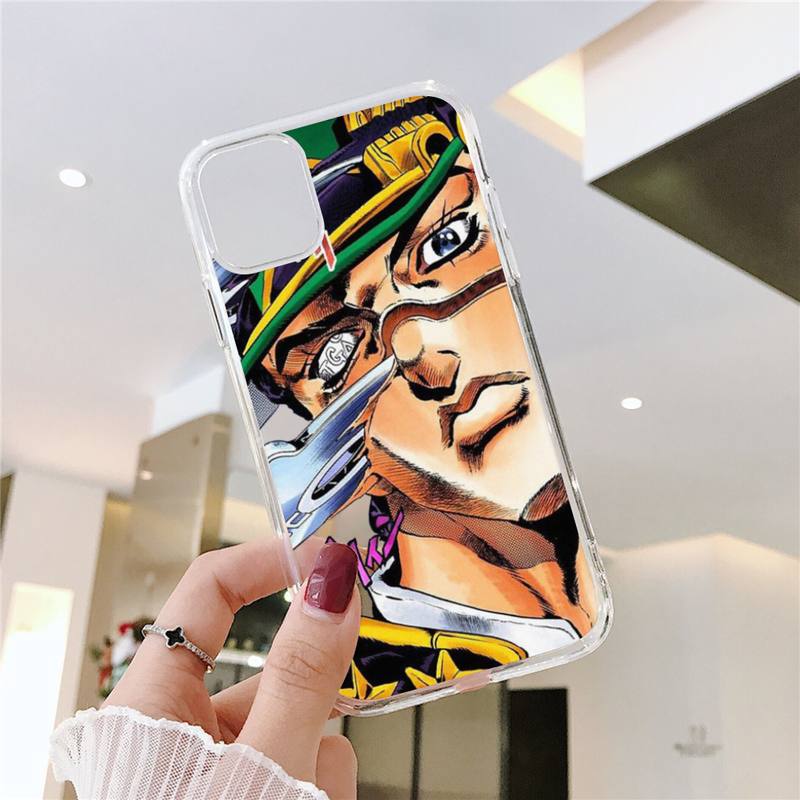 JoJos Bizarre Adventure Anime Phone Case For Xiaomi10T 11 Note10 Redmi7 8 9 S Pro K40 Poco3 Transparent Shell