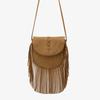 Summer Fashion Retro Lace-up Women's Tassel Bag, Retro Matte Commuting Large Capacity Crossbody Bag
