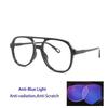 Fashion Pilot Oversized Reading Glasses Woman Flower Double Bridges Eyeglasses Frames Female Anti Blue Light Presbyopia Eyewear