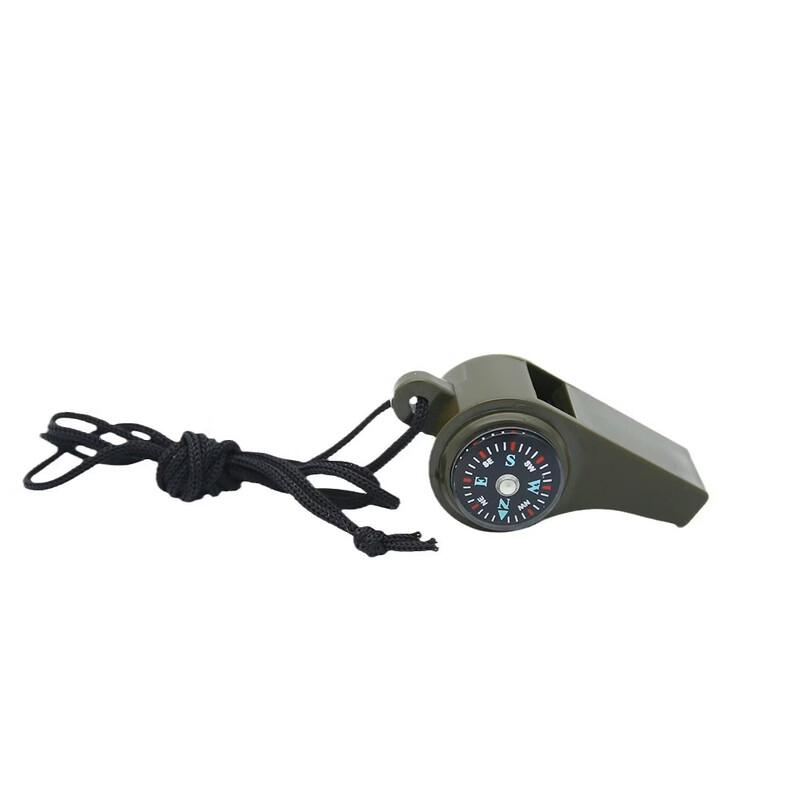 OIMG 3-in-1 Outdoor Survival Whistle with Compass and Thermometer