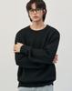 WORK ON BODY OFF Morbi Semi Oversized Plain Long Sleeve Knit [Black]