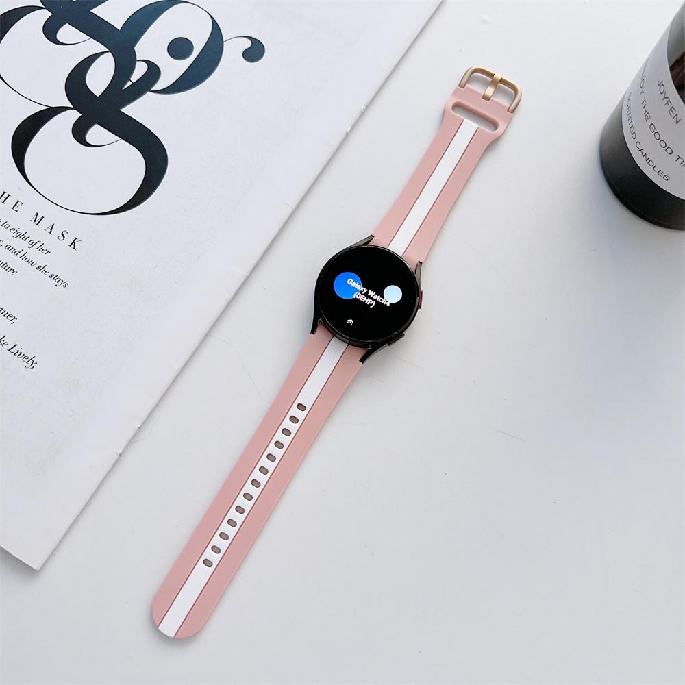 Sportovní proužek silikonový řemínek pro Samsung Galaxy Watch 4 5 6 Classic 40 mm 46 mm 43 mm 47 mm Přezka Náramek na zápěstí Galaxy Watch 4 42 44 mm Příslušenství