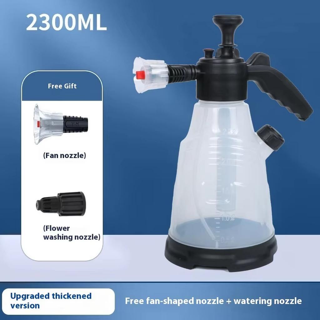 2Liters Hand Pumps Foam Sprayer with 3 Types of Nozzle Hand Pneumatic Foam Cannons Snow Foam Car Wash Bottle
