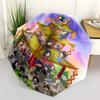1pc Outdoor Pagoda Design Automatic Opening/Closing Umbrella with Cute Anime Characters - Portable Three-Fold Design, Iron Frame, Festival Gift F