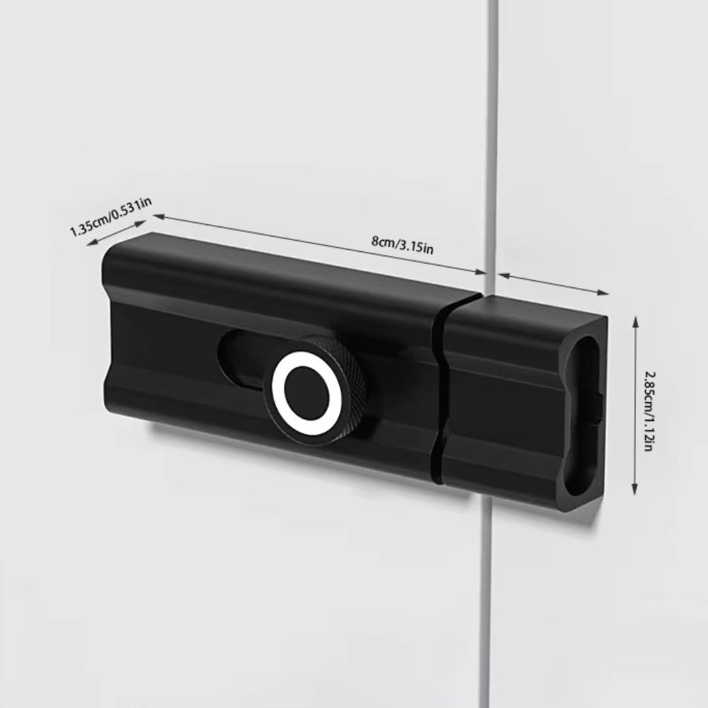 No Punching Sliding Door Bolt Aluminum Zinc Zinc Alloy Door Buckle Luminous Door Buckle Closet Window Door