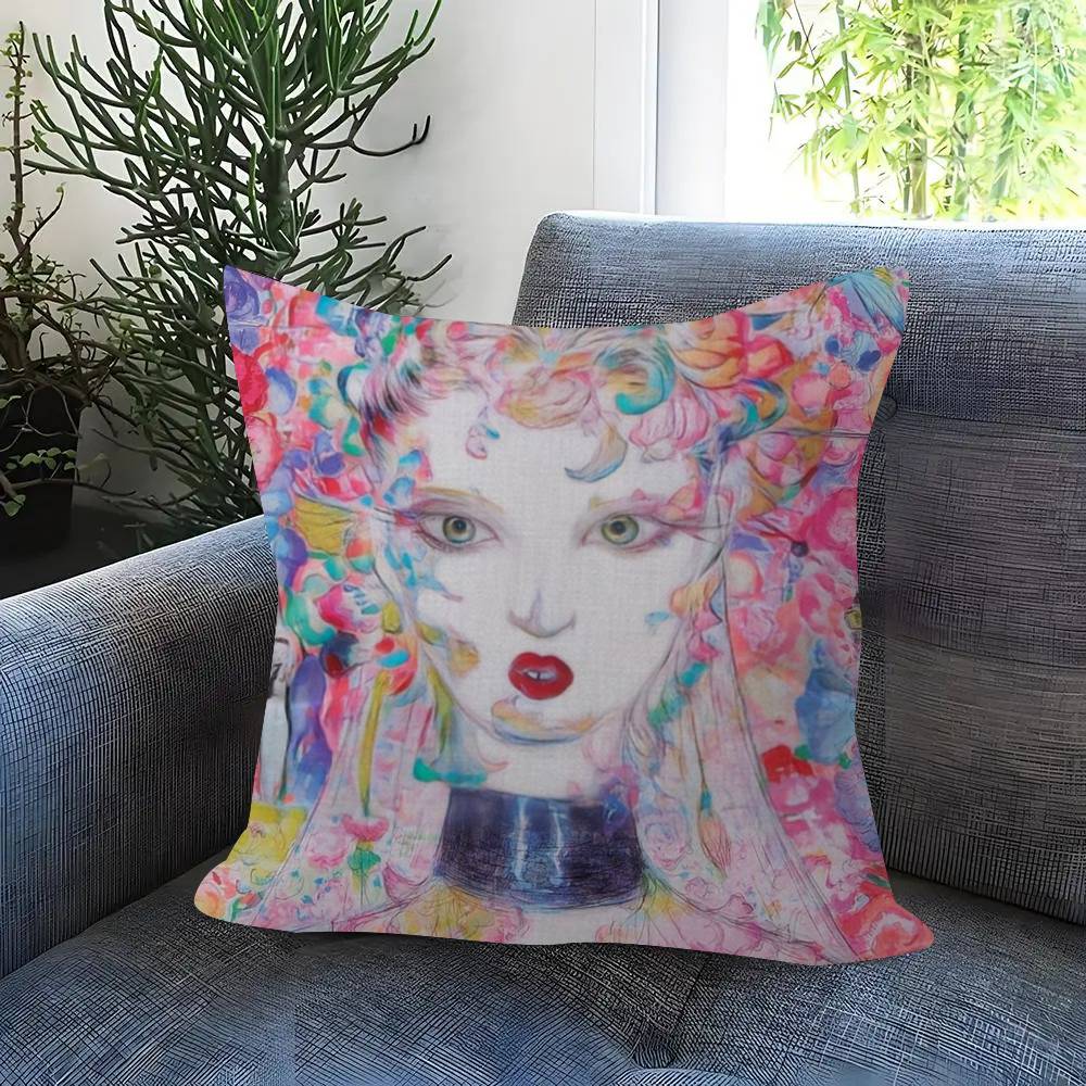 Painting Y-Yoshitaka Amano Art Cushion Cover 30X50 Polyester Sofa Cushions Decorative Throw Pillows Home Decoration Pillowcover