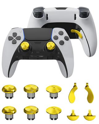 Metall-Daumensticks für PS5 Edge Metall-Rückseitentasten-Trigger-Tasten Ersatzzubehörteile für PS5 DualSense Analog-Controller, Joystick, Controller,