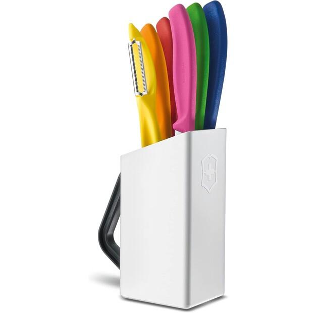 Набор ножей Victorinox SwissClassic Utility Block, 6 предметов, разноцветные (6.7127.6L14)