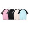 Contrast-Color Drop-Shoulder Crew-Neck Short-Sleeve T-Shirt American-Style Quick-Dry High-End Loose-Fit Casual Men's Top