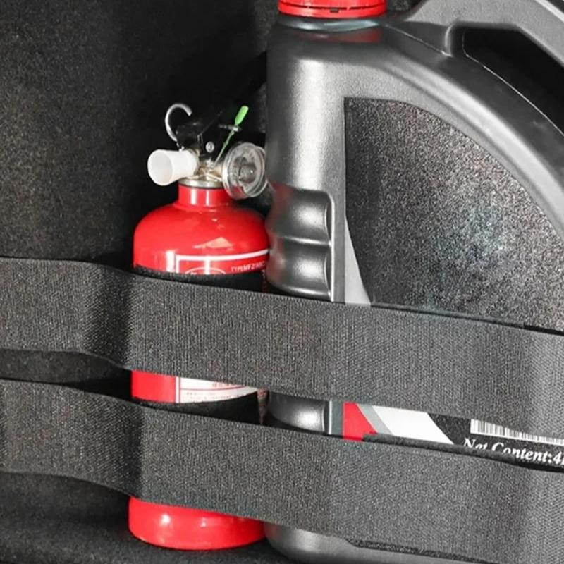 Car Trunk Storage Fixed Belt Nylon Fire Extinguisher Storage Fixing Belt Loop Strap Black Trunk Organizer Strap Car Accessories