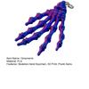 Yousheng Skeleton Hand Keychain, with Hanging Chain 3D Printed Ornament, Movable Joint Design Skull Palm Stress Relief Toy for Halloween
