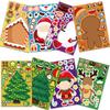 8/16/24 Xmas Puzzle Stickers Create Your Own Santa Claus DIY Make-a-Face Jigsaw Games Children Celebration Decoration Toy