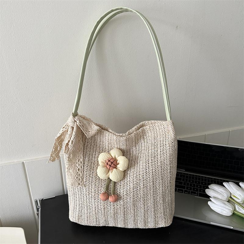 Pc Woven Bag With Magnetic Closure For Daily Street Style Fashion