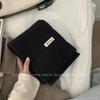 Solid color wool scarf women's autumn and winter warm versatile white student knitted scarf tide