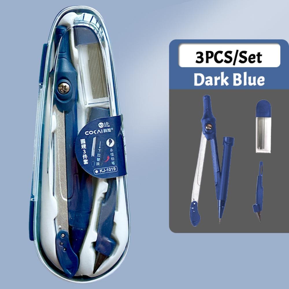 3/9PCS Eraser Pencil Compass Kit Transparent Measuring Ruler Multi-Function Ruler Set  School Office