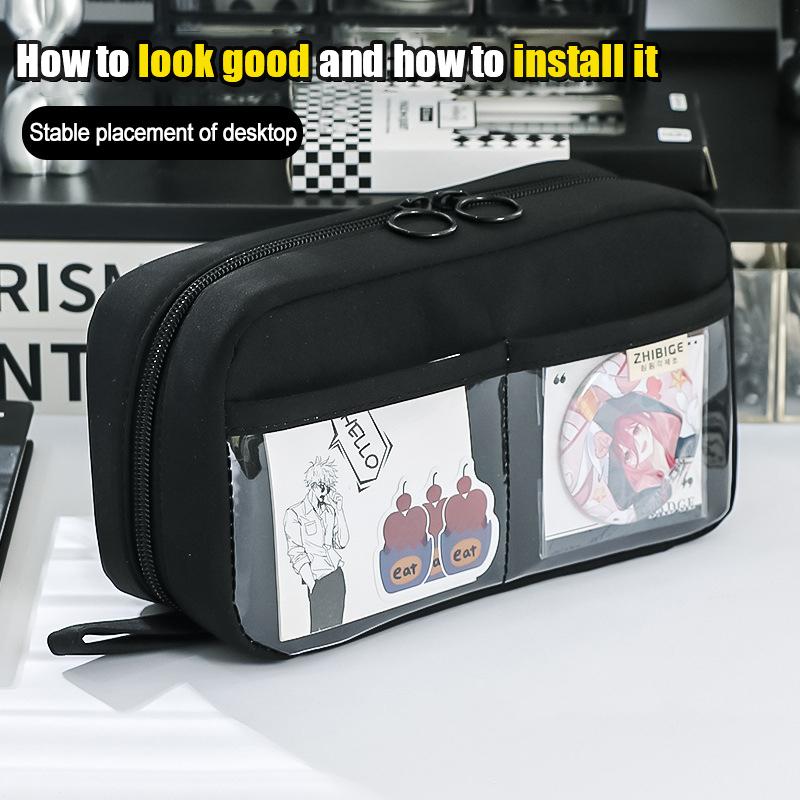 New 5-Layer Transparent Pencil Pouch With Large Capacity And Lightweight Design School Supplies Pencil Cases For Girls
