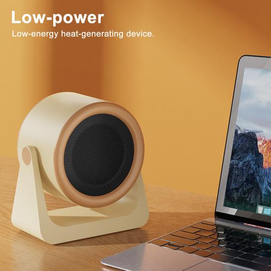 Portable Desktop Heater Small Fan Heater Bedside Space Heater for Office Bedroom Tip-Over & Overheat Protection