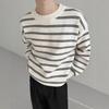 Men's Color-Block Striped Sweater: Autumn/Winter 2025, Loose Fit, High-Grade Casual Knitwear