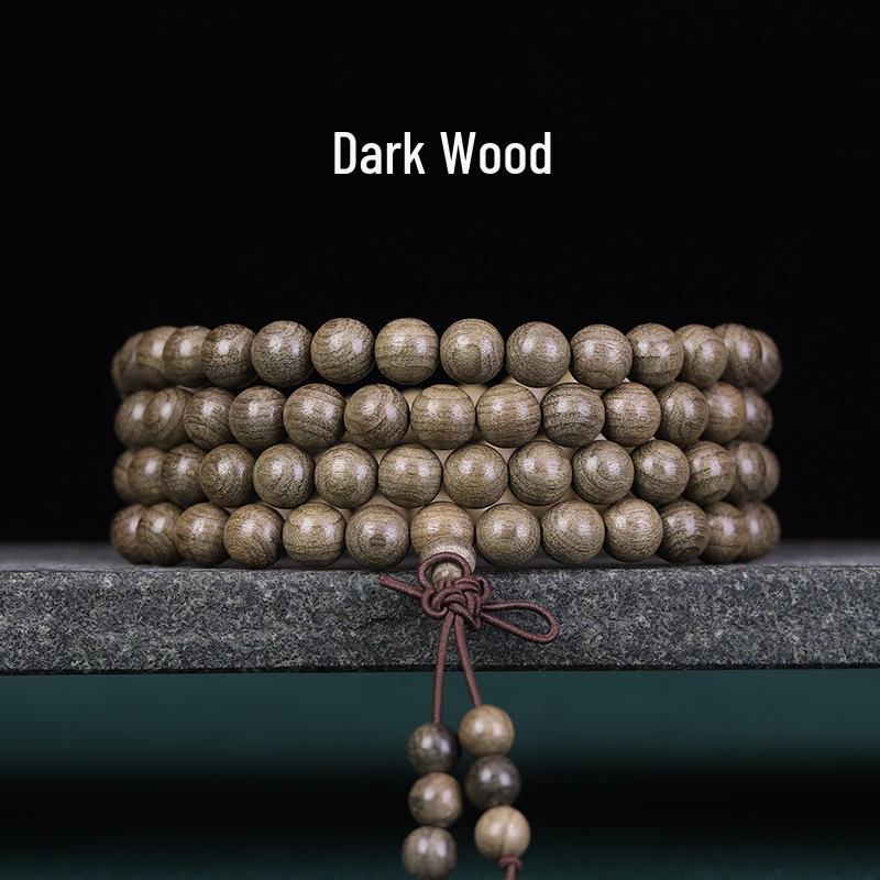 Buddhist 108 Beads Bracelet: Red Sandalwood, Green Sandalwood, Ebony Wood Rosary Necklace