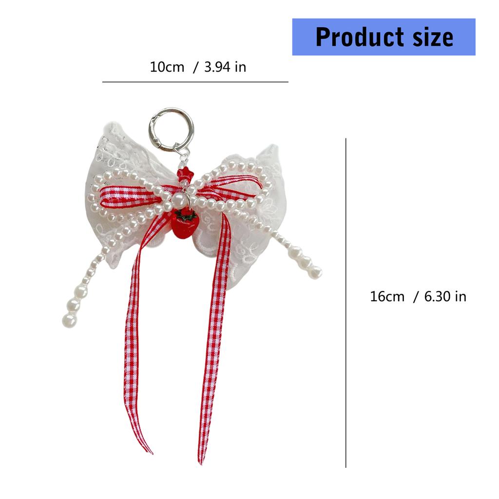 Fashion Bowknot Keychain Multifuntional Charm Stylish Key Holder Elegant Bag Pendant Suitable for Keys Bags and Phones