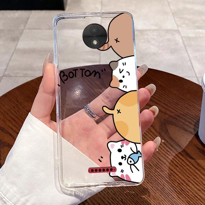 Casing For Motorola Moto C Plus Case Aesthetic Cute Cat Astronaut Transparent Soft Silicone Back Cover Moto C CPlus Phone Case