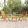 Exclusive House - 3 Pcs Solid Teak Wood Garden Set