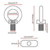Awning Rail Stoppers 6mm with Carabiners for Caravans Motorhomes Campervans Camping Tents,Awnings Accessories